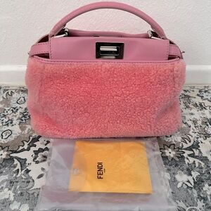 Authentic Preloved Fendi Small Iconic Shearling Peekaboo 2way bag